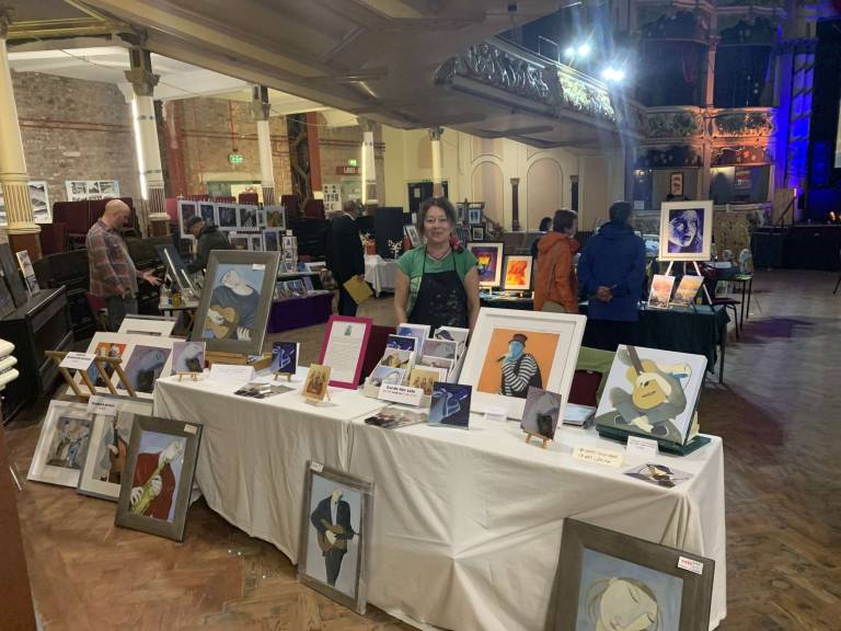 Jo at Morecambe Art Fair - Joanna powell