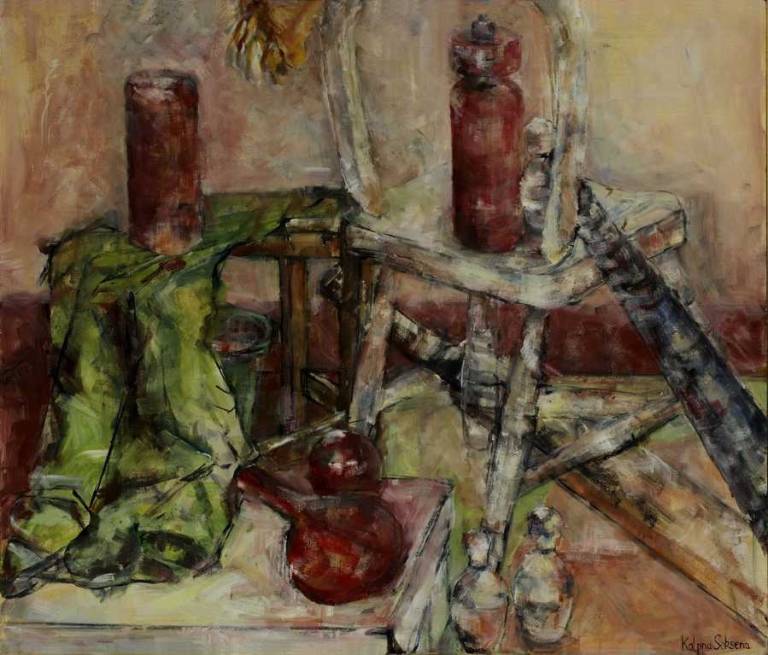 Still Life : Green Cloth - Kalpna Saksena