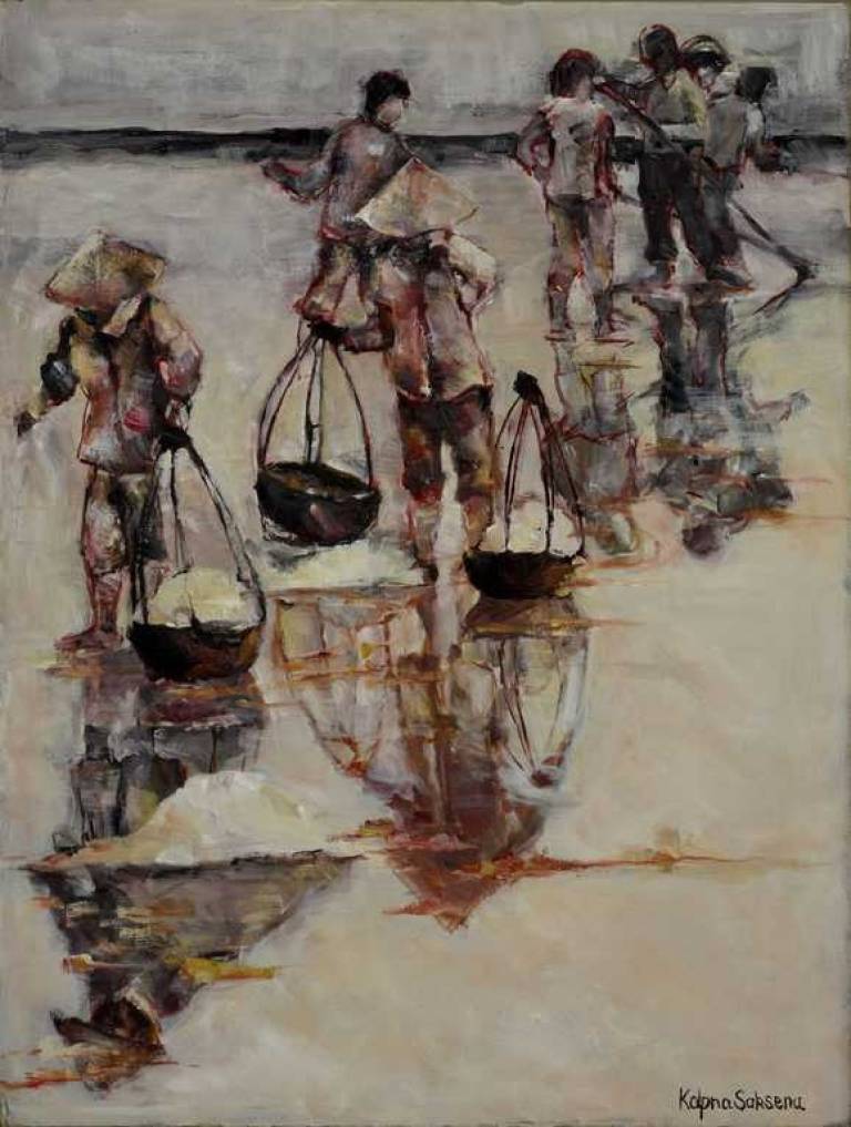 Vietnamese Salt-fields 2 - Kalpna Saksena