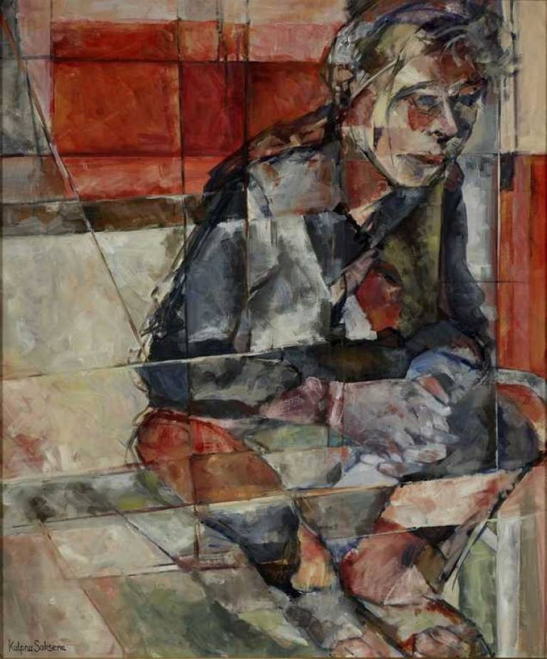 Man and Table - Kalpna Saksena