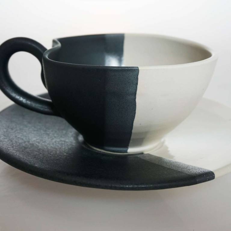 Black & White Cup & Saucer