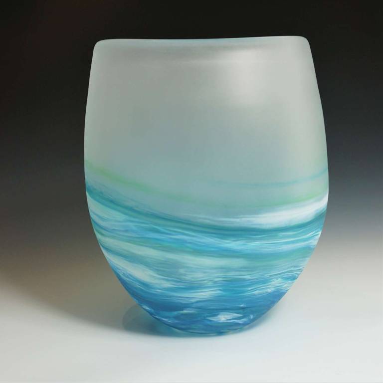 Seaspray Extra Tall Vase Blue