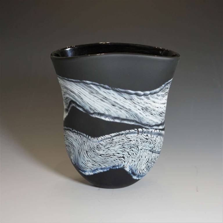 Small Flat Vase Monochrome