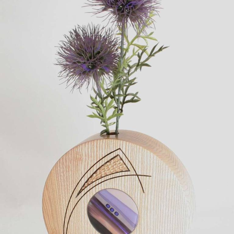 Ash Mini Porthole Vase Purple