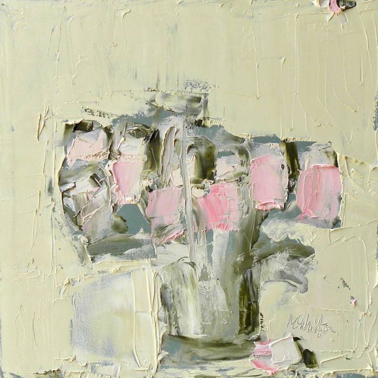 Alison McWhirter - Pink Roses Against White