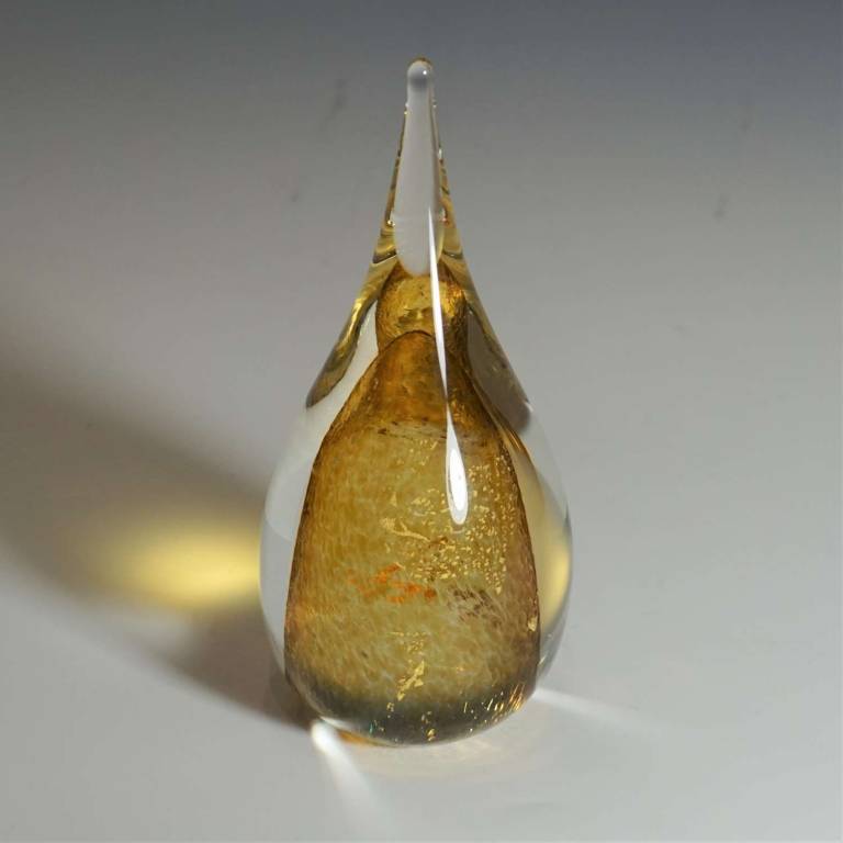 Droplet Amber & Gold Leaf 23.5 Carat Medium