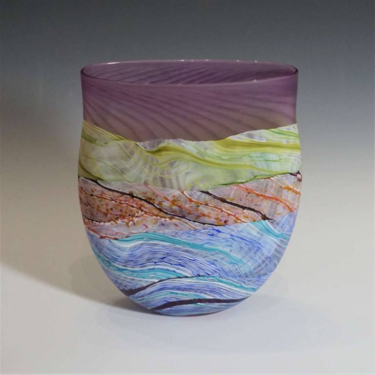 Medium Flat Amethyst Vase