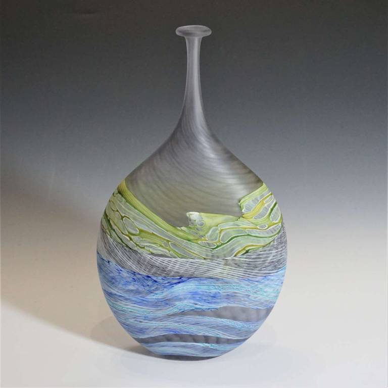 Medium Flattened Grey Skies Flask