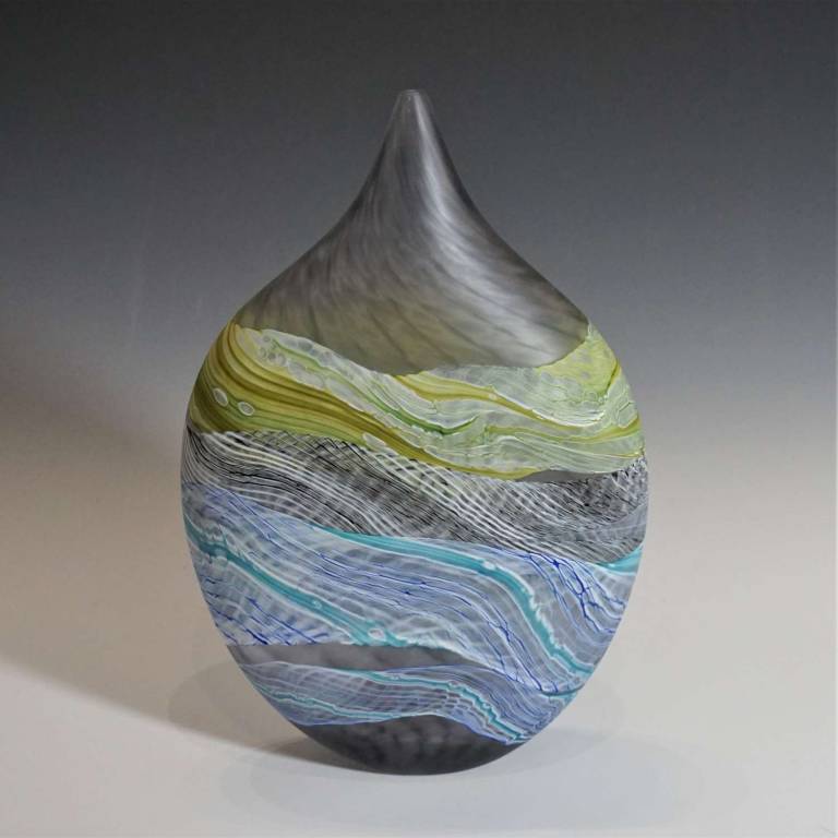 Medium Teardrop Grey Skies Vase